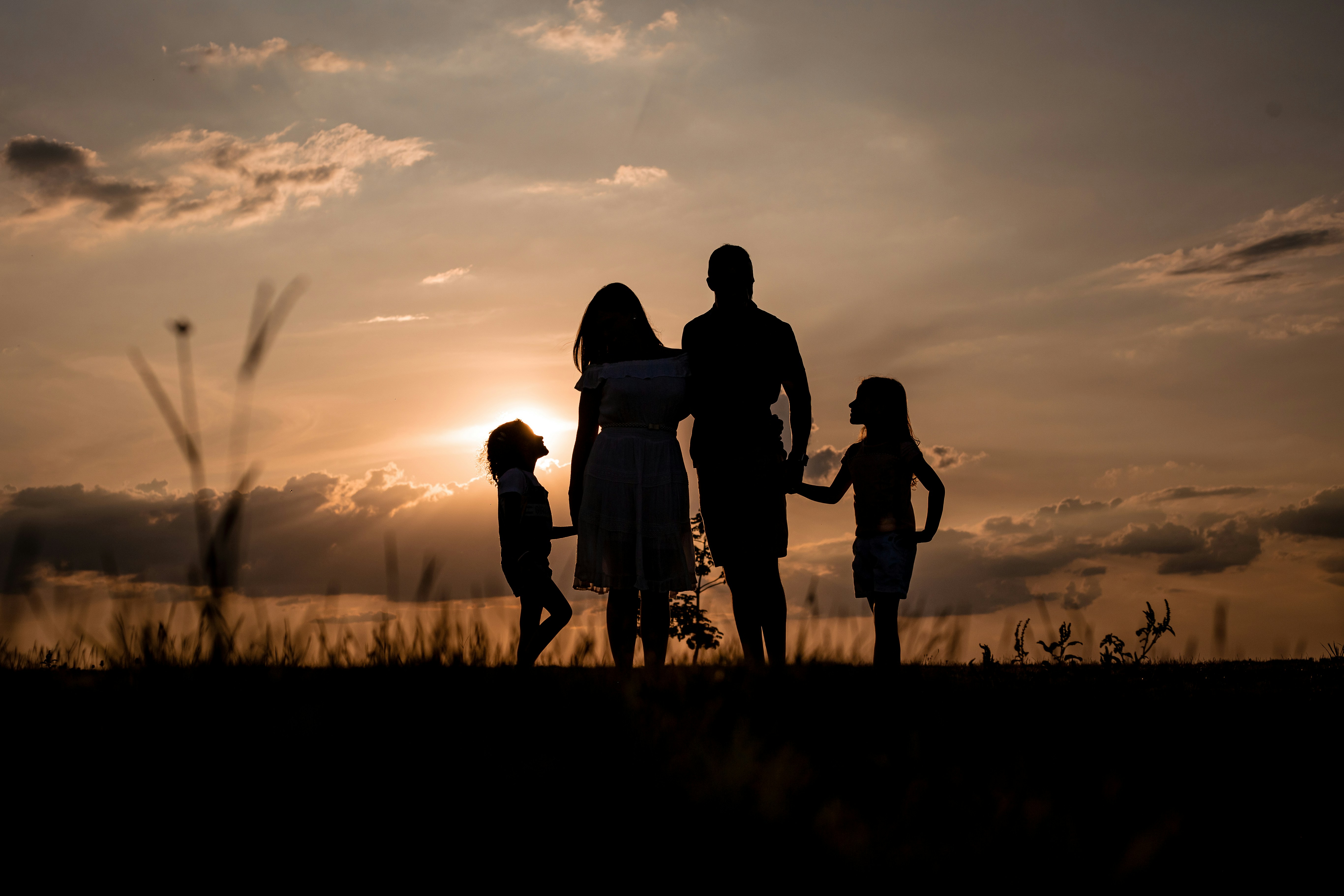 Family smiling